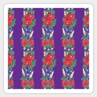 Slavic folklore ribbons purple Sticker